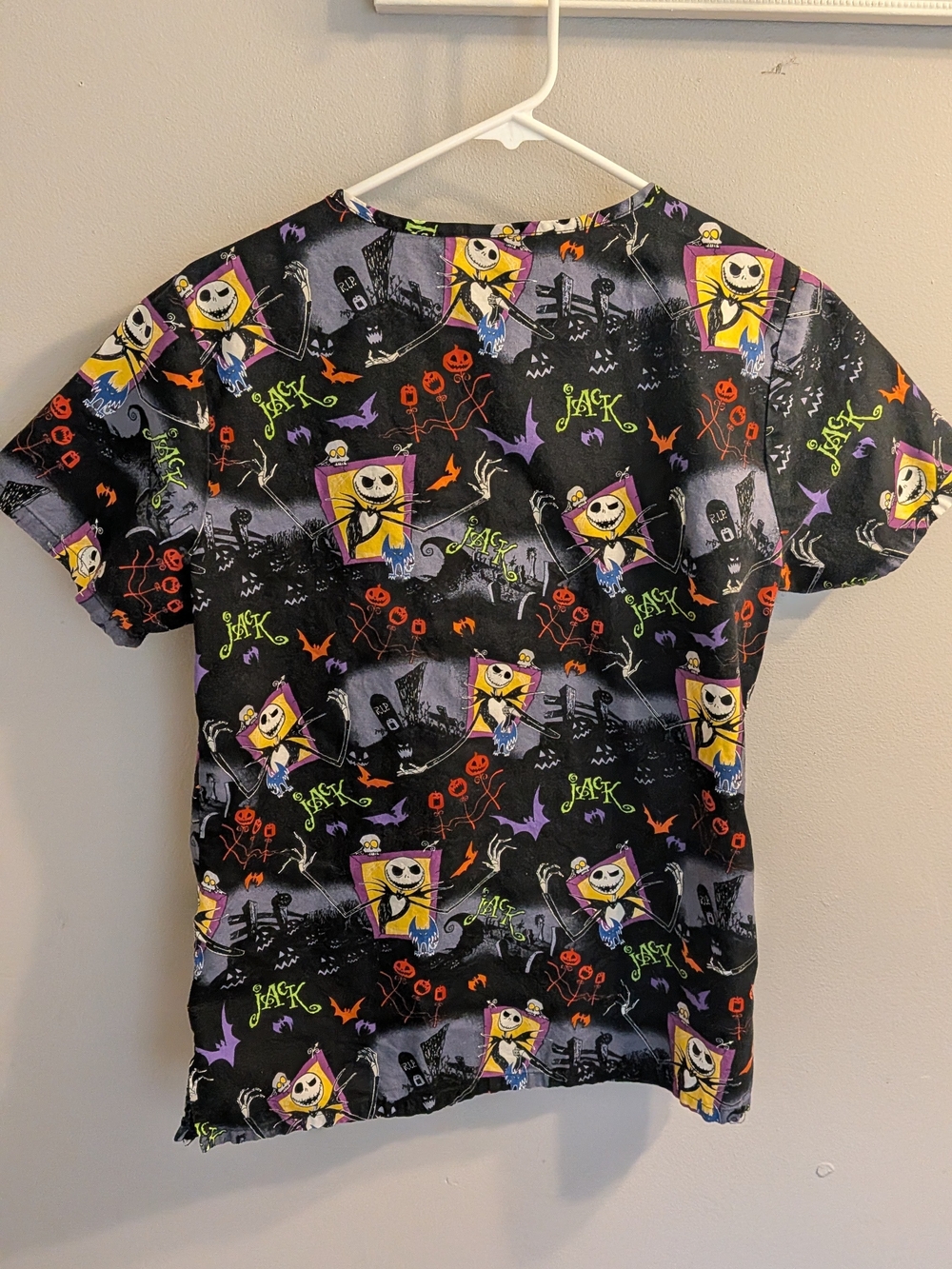 Disney The Nightmare Before Christmas Scrub Tops Bundle Small Jack Skellington - Picture 5 of 7